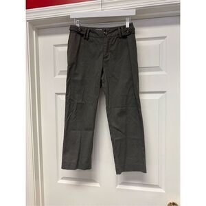 CRAIG Gray Button Waist Accent Cropped Pants sz 2 EUC